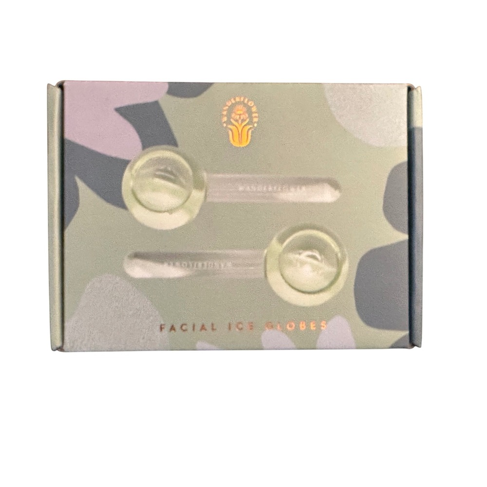 Wanderflower Facial Ice Globes Cooling Glass Skincare Tools Set for Puffiness